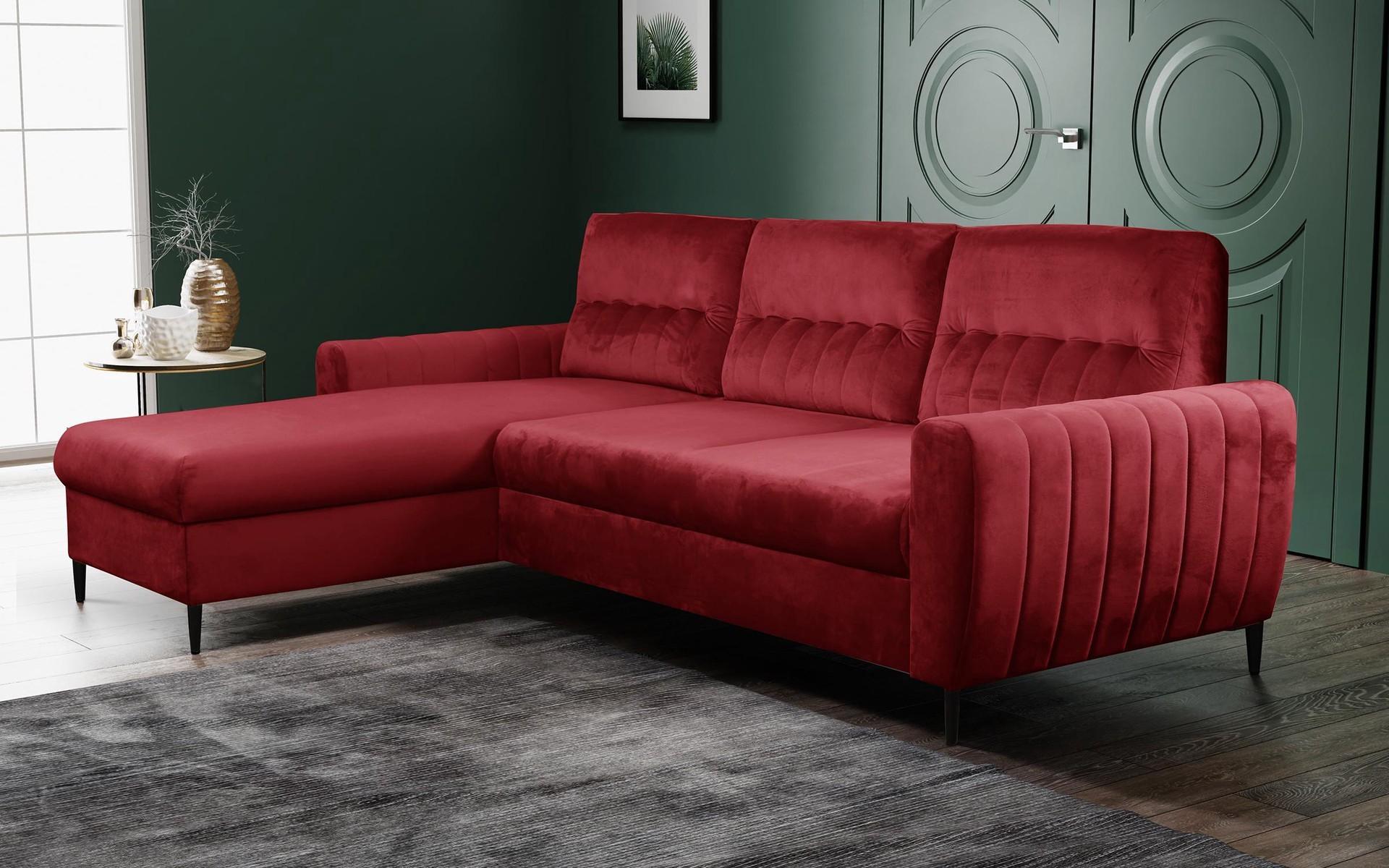 Γωνιακός καναπές Karneol, κόκκινο  1